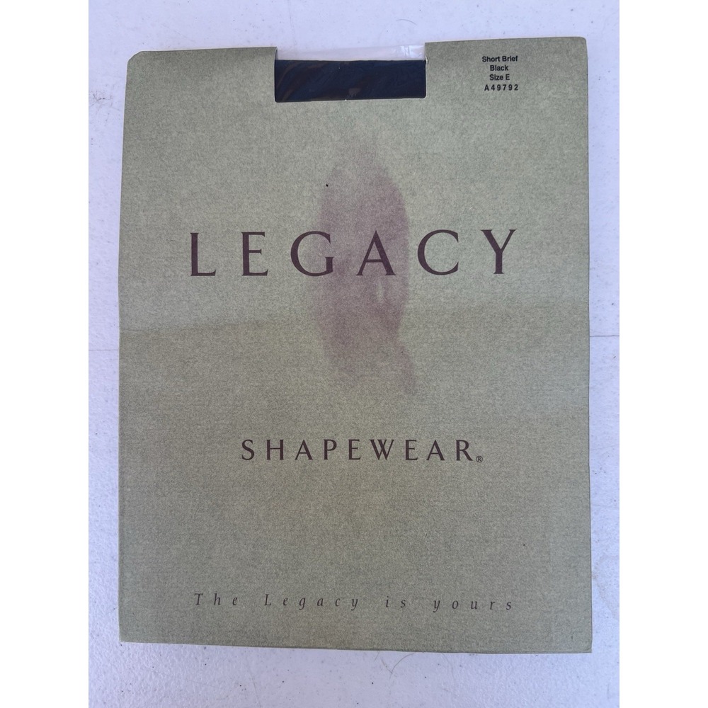 Legacy Shapewear Short‎ Brief Size E Black Body Shaper 1 Pair Pack New